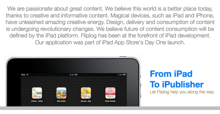 top-message Fliplog for Publishers